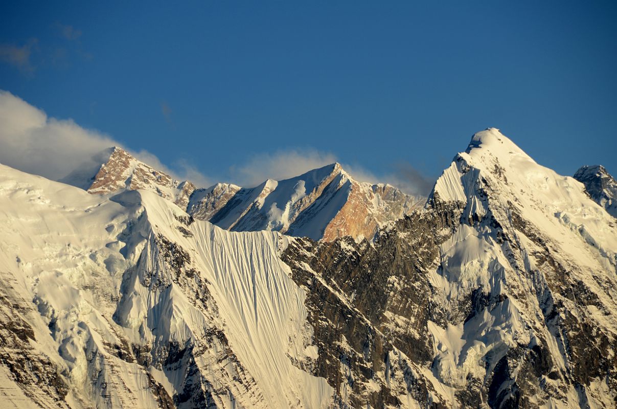 16 Annapurna Northwest Face, Nilgiri South, Annapurna Fang Close Up From Kalopani Late Afternoon Around Dhaulagiri 